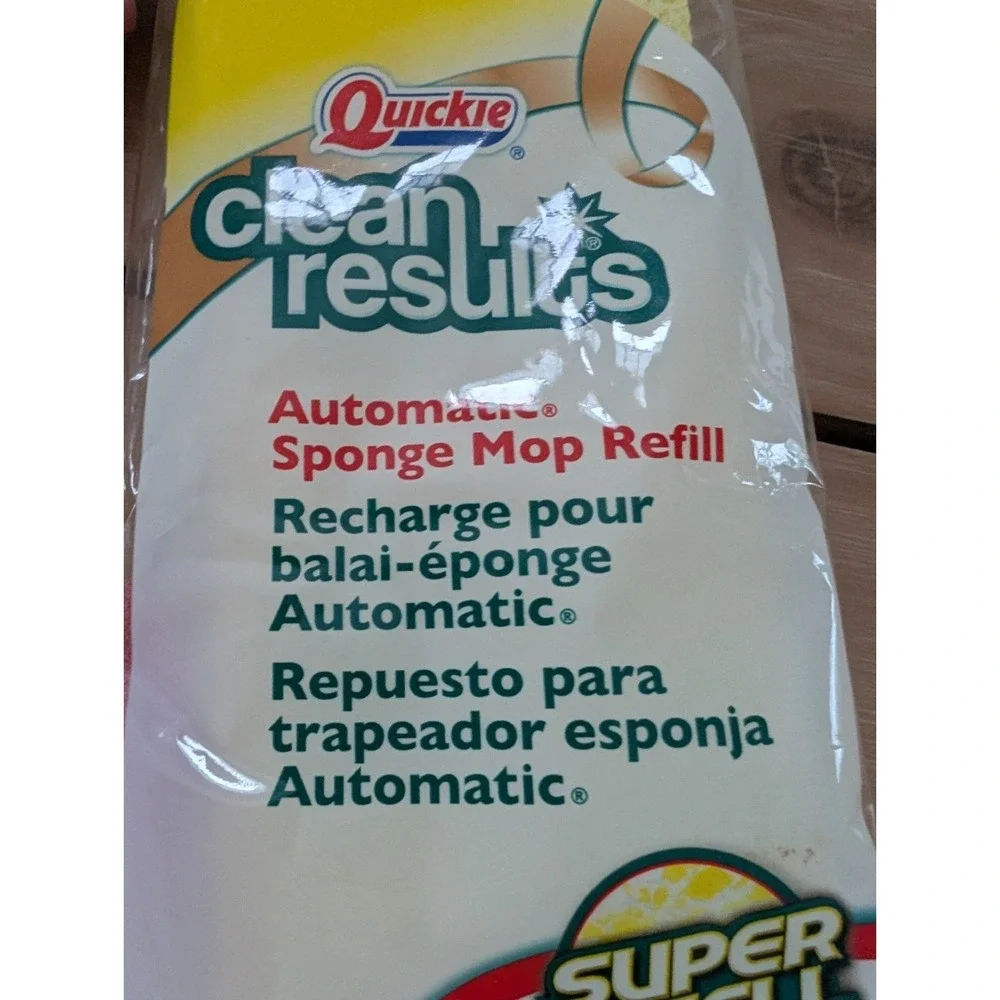 NEW Quickie Clean Results Automatic Sponge Mop Refill Dry Shine Type S‎